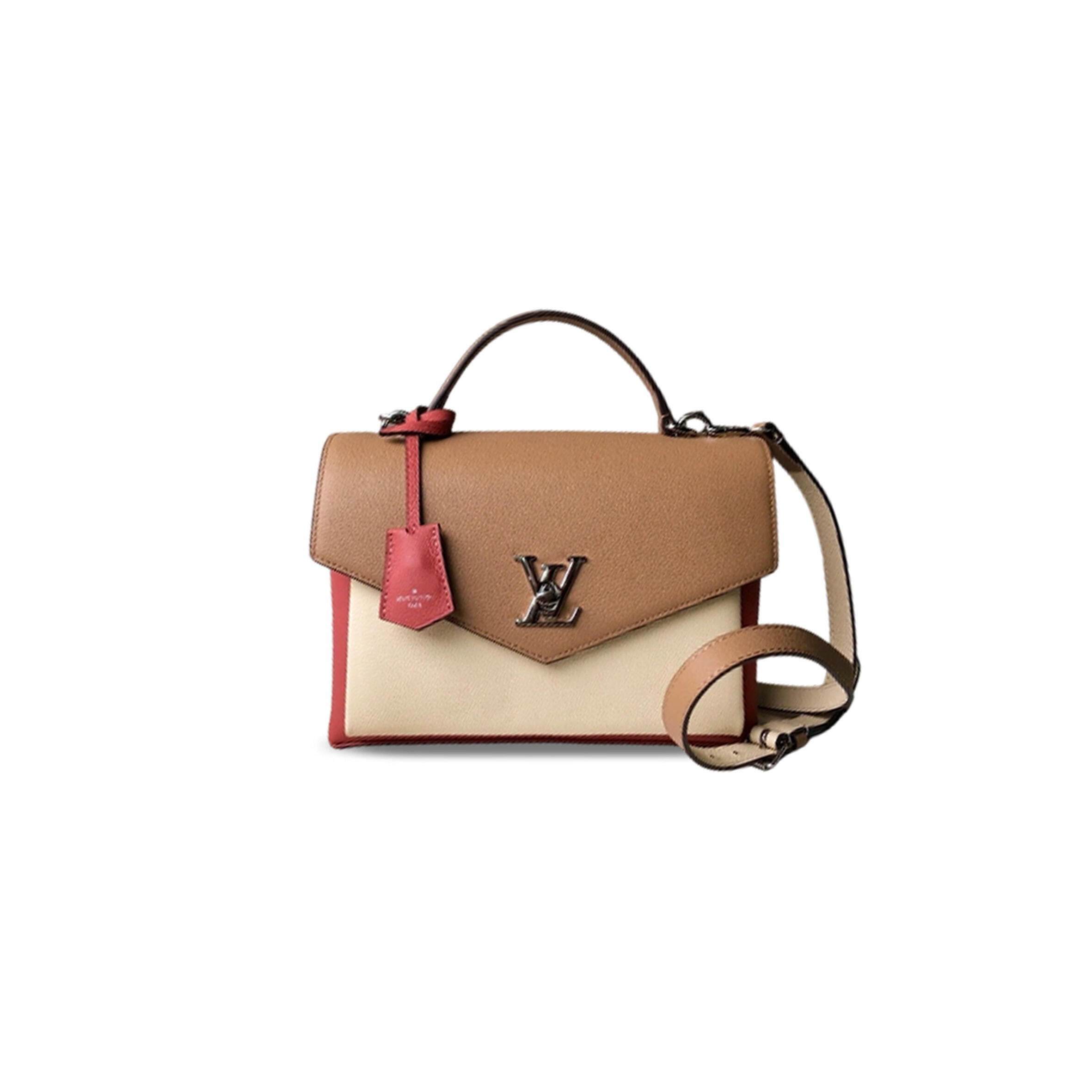 LOUIS VUITTON MY LOCKME SATCHEL GRAINED LEATHER TRICOLOR (28*20*11cm)
